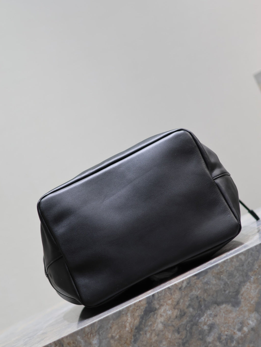 Saint Laurent Rive Gauche Backpack 49 in Black Calfskin