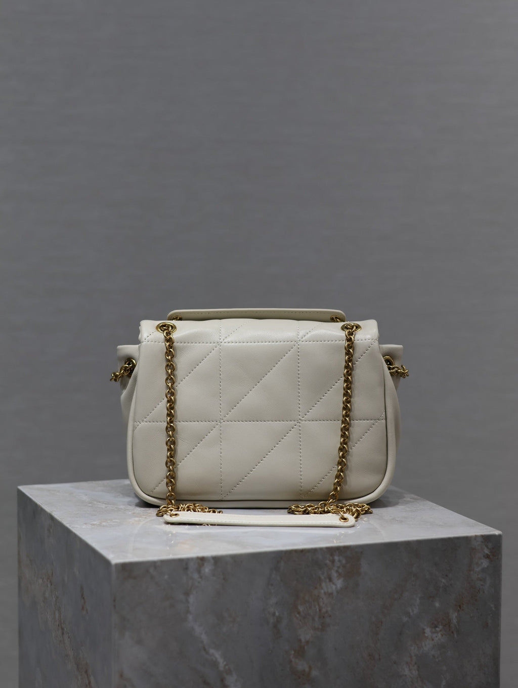 Saint Laurent 25S Jamie Mini 20 in Blanc Vintage Lambskin Gold Hardwre Bag