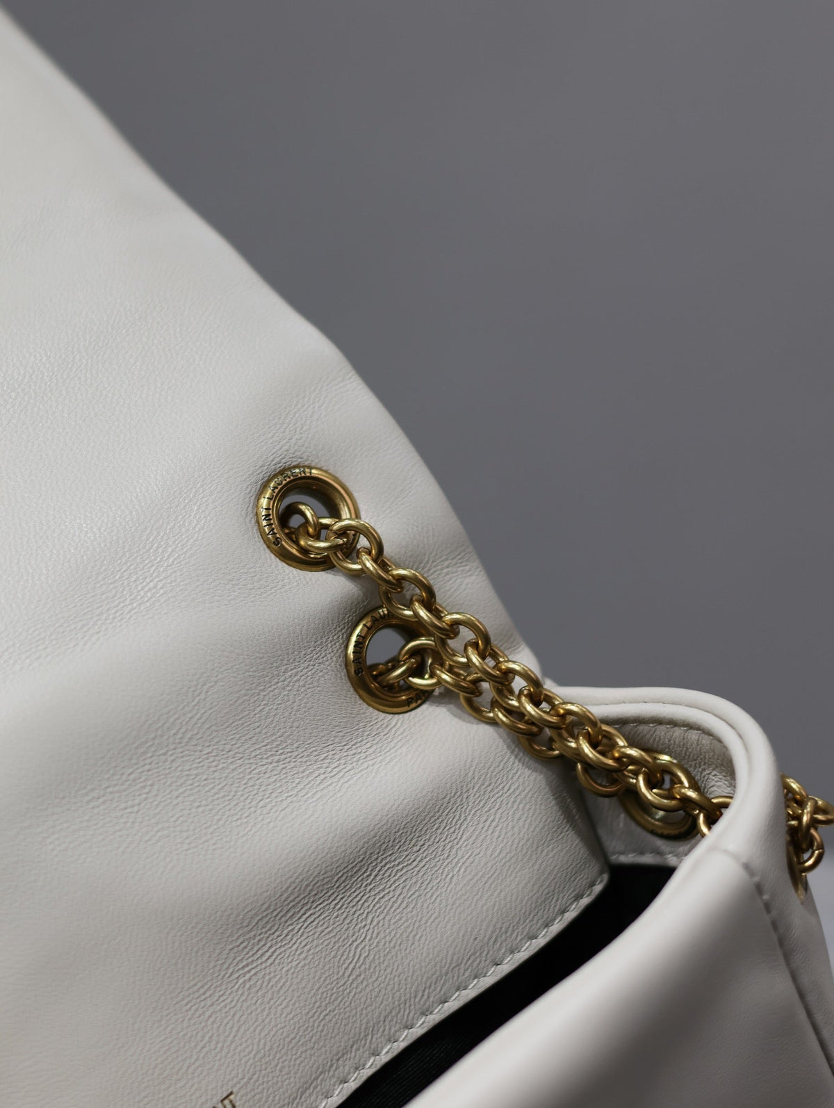 Saint Laurent 25S Jamie Mini 20 in Blanc Vintage Lambskin Gold Hardwre Bag