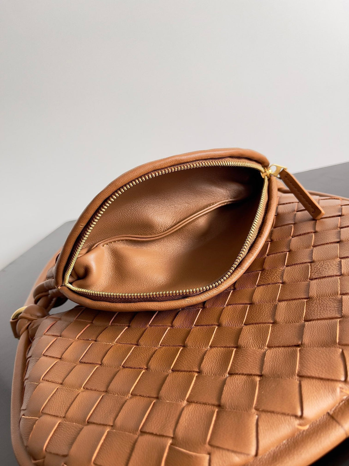 Bottega Veneta Small Gemelli 24 in Bronze Brown Lambskin Bag
