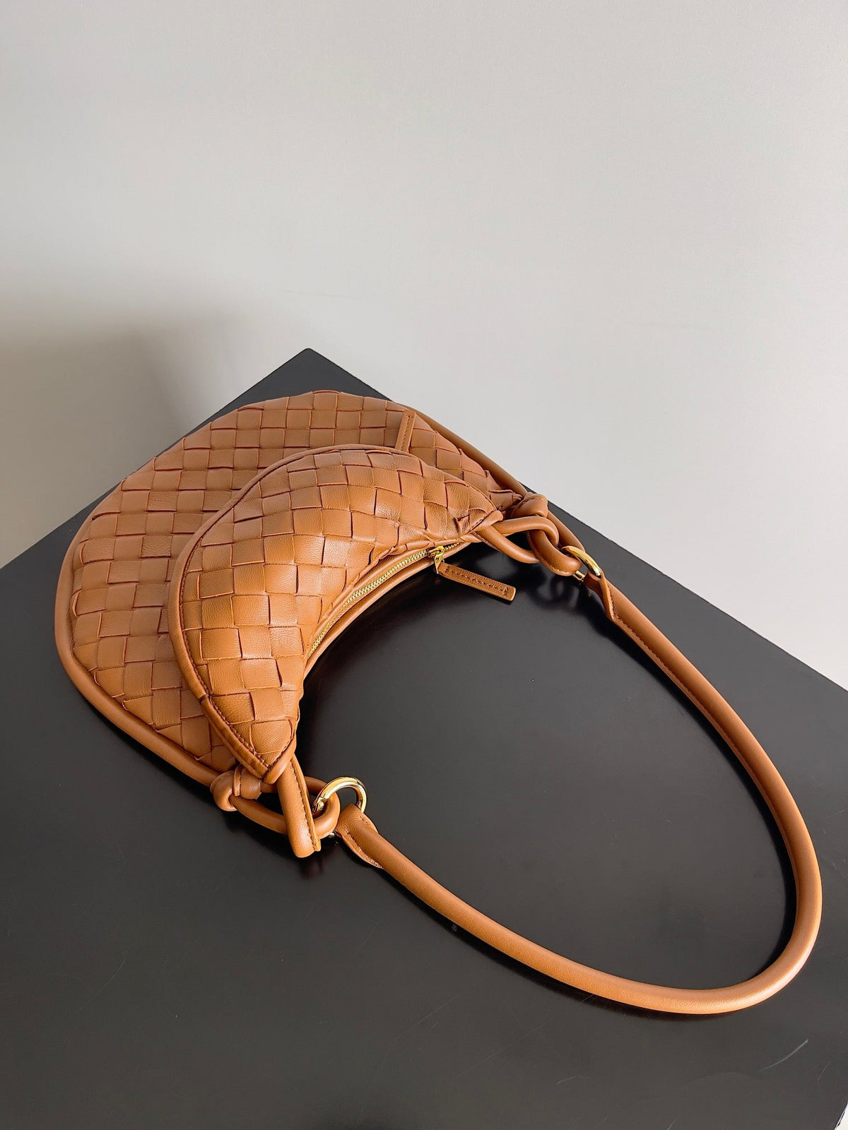 Bottega Veneta Small Gemelli 24 in Bronze Brown Lambskin Bag