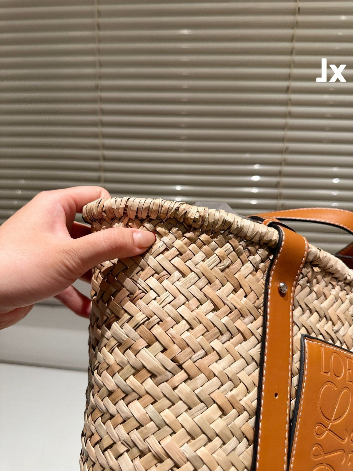 Loewe Medium 28 Basket Bag in Natural Raffia