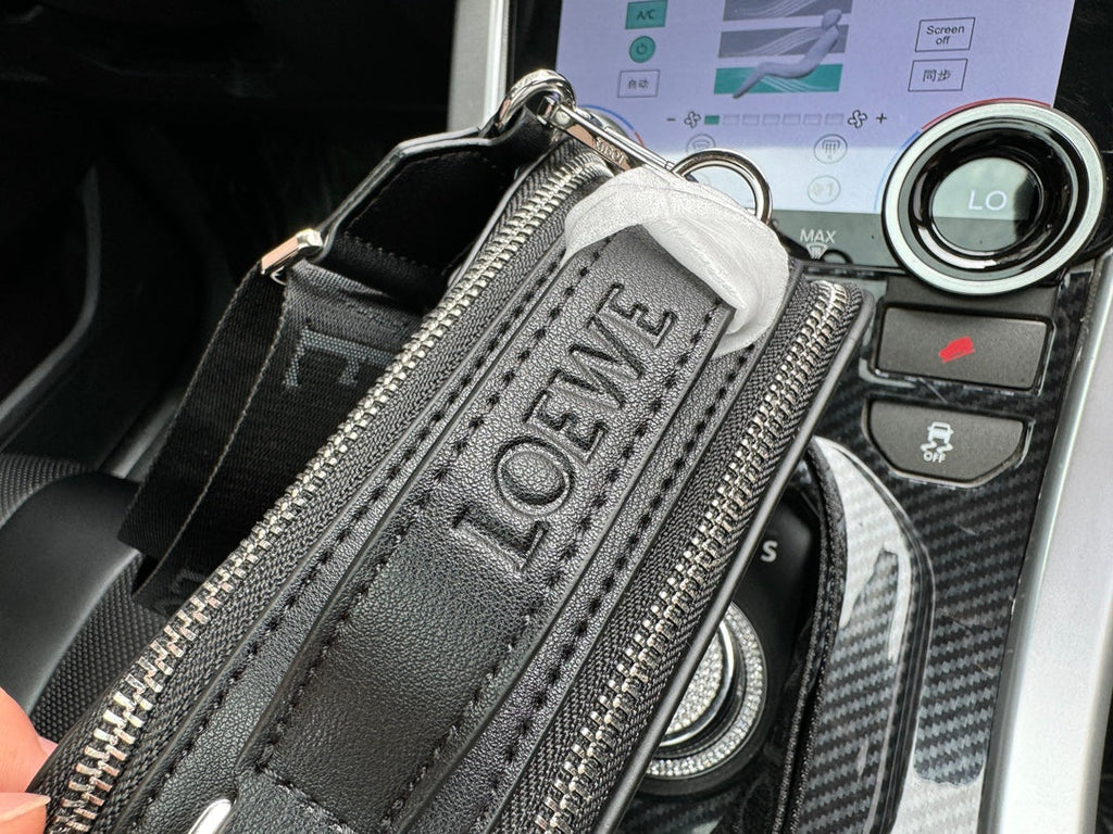 Loewe Mini 18 Camera Cross Body Bag in Black Calfskin