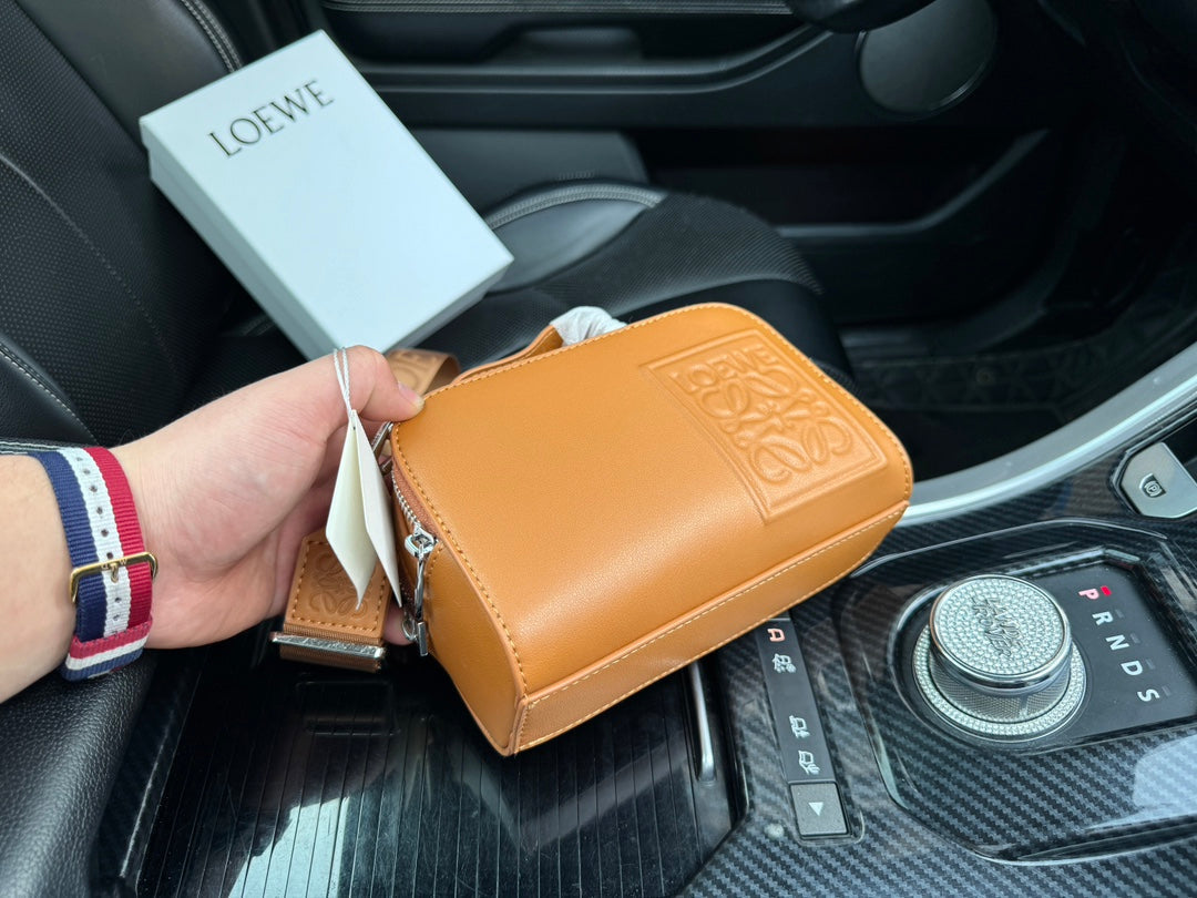 Loewe Mini 18 Camera Cross Body Bag in Warm Desert Calfskin
