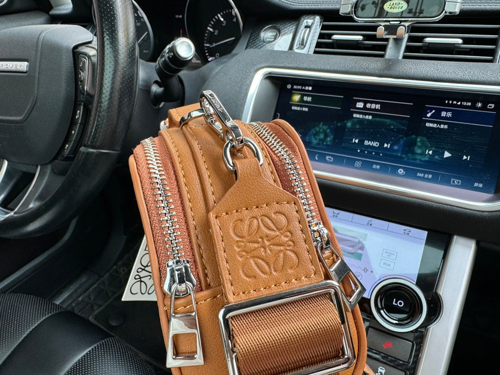 Loewe Mini 18 Camera Cross Body Bag in Warm Desert Calfskin