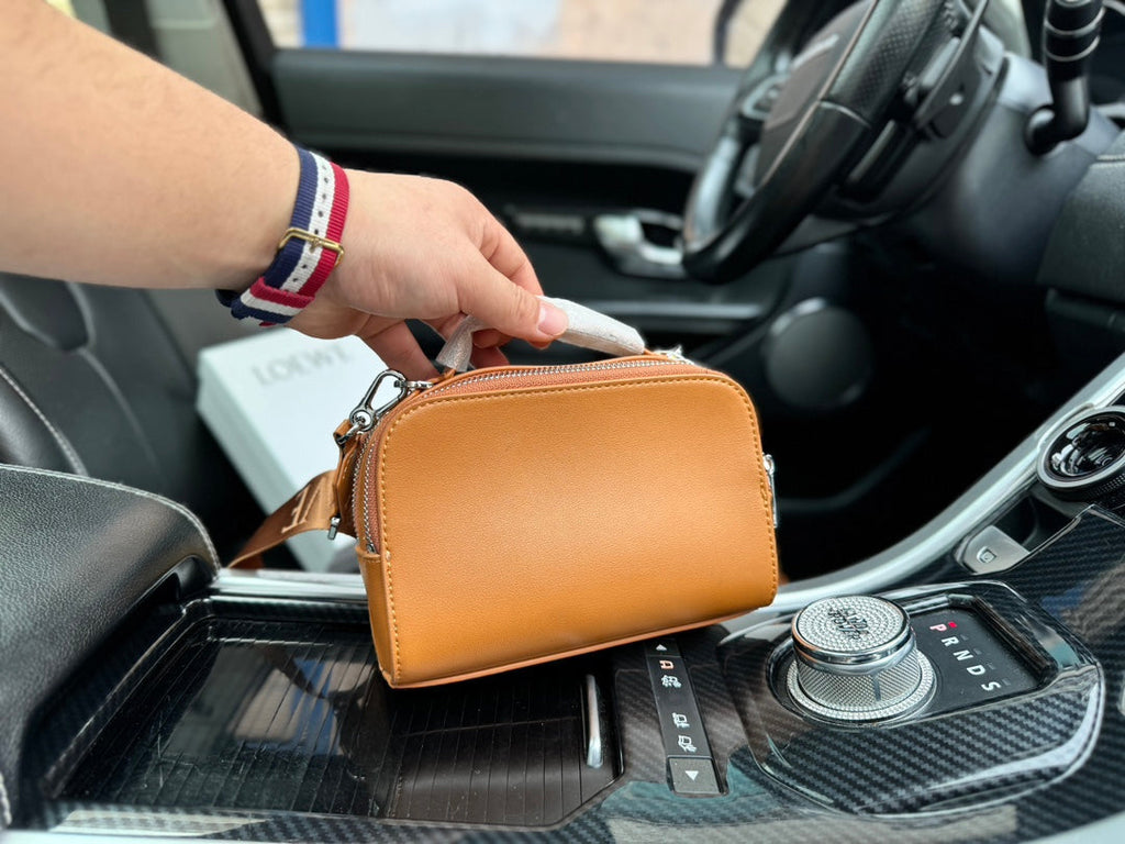 Loewe Mini 18 Camera Cross Body Bag in Warm Desert Calfskin