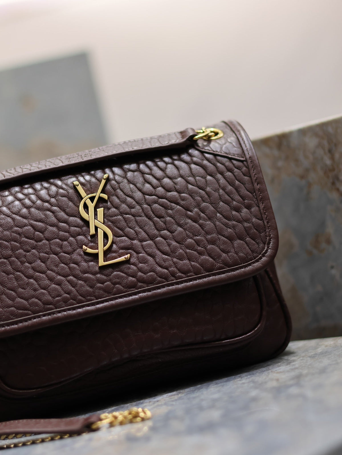 Saint Laurent Jamie Pochon 38 in Army Green Lambskin Gold Hardware Bag