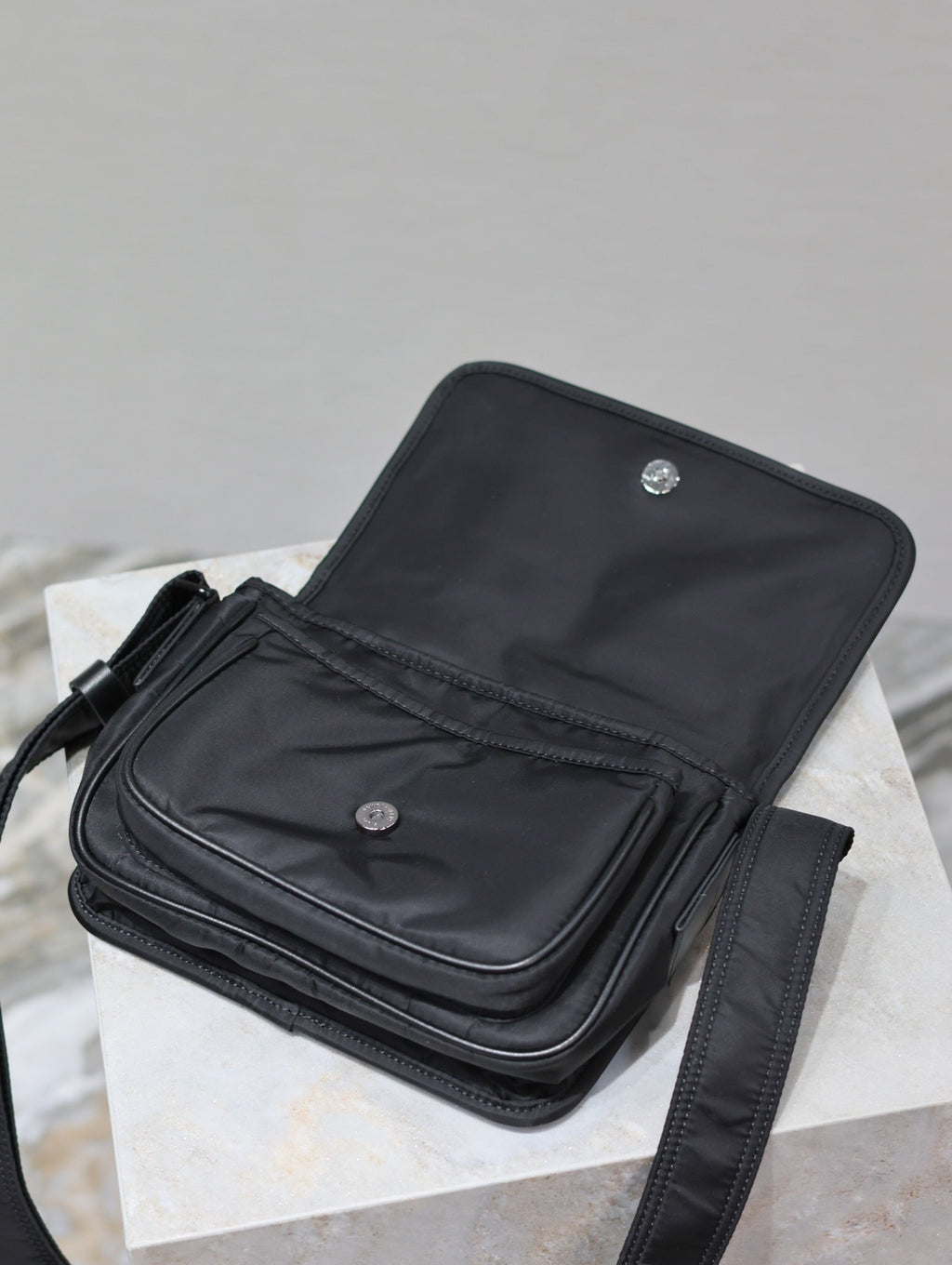 Saint Laurent Niki Baby 22 in Black Nylon Bag
