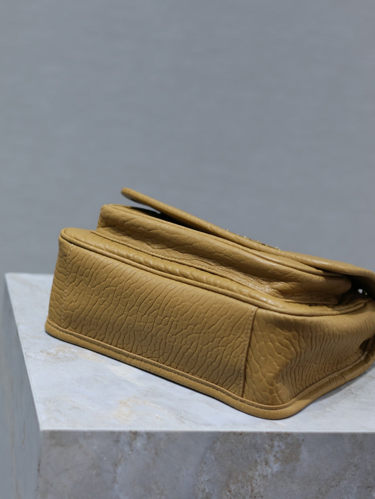 Saint Laurent Niki Baby 22 in Dijon Yellow Elephant Pattern Lambskin Bag