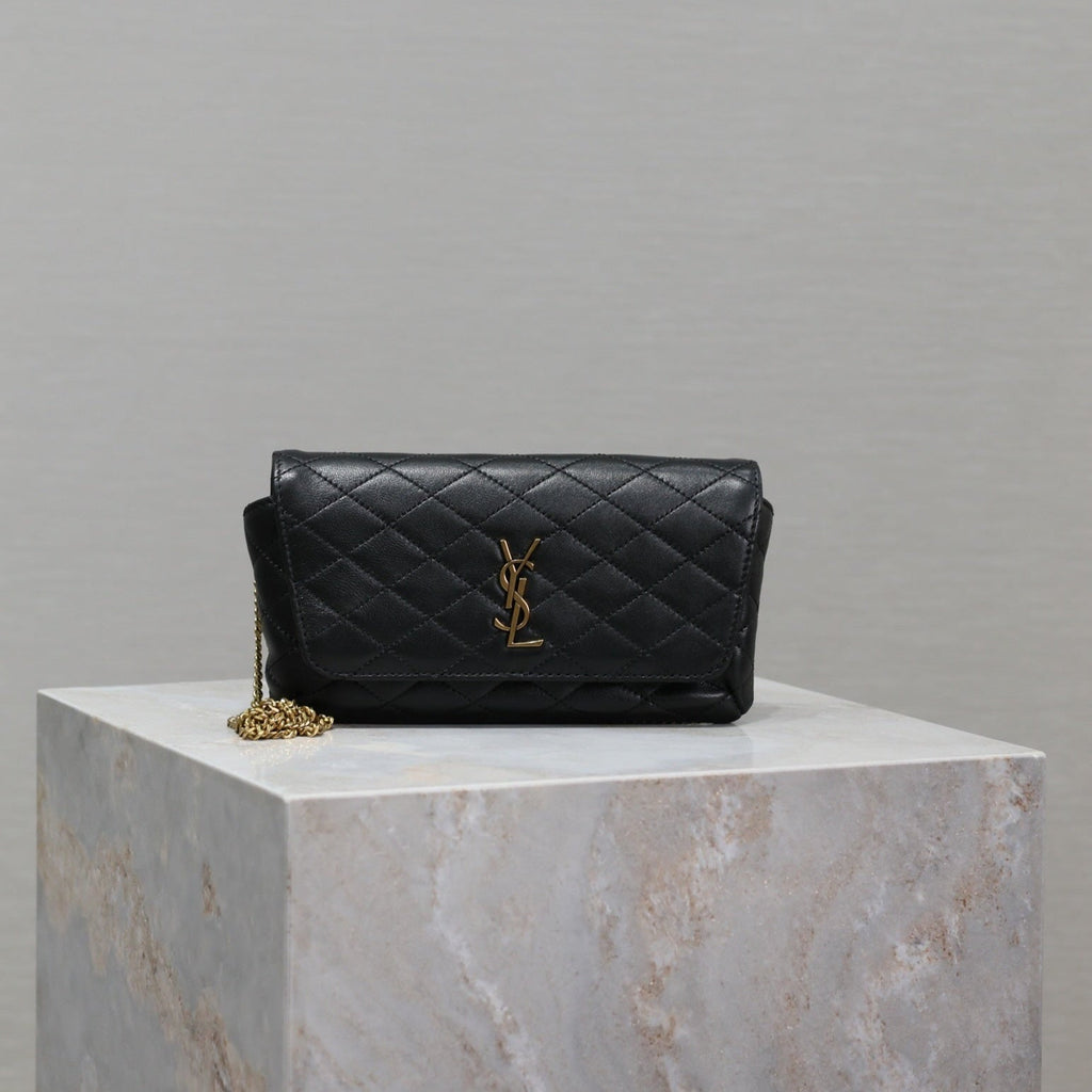 Saint Laurent 25S Saint Laurent Gaby 19 in Black Quilted Calfskin Gold Hardwre Bag
