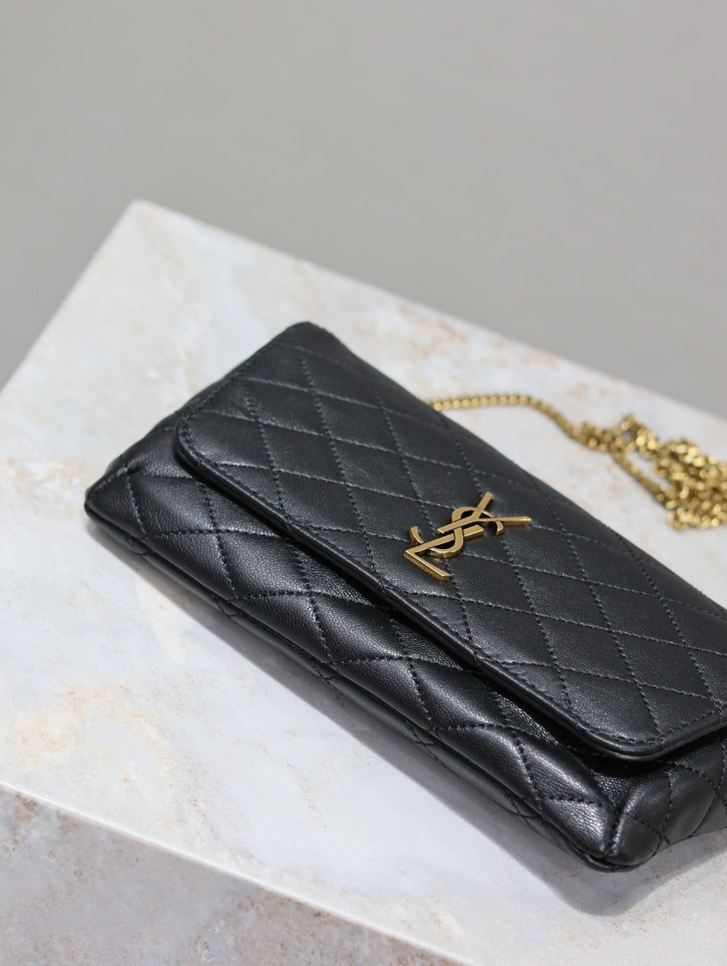 Saint Laurent 25S Saint Laurent Gaby 19 in Black Quilted Calfskin Gold Hardwre Bag