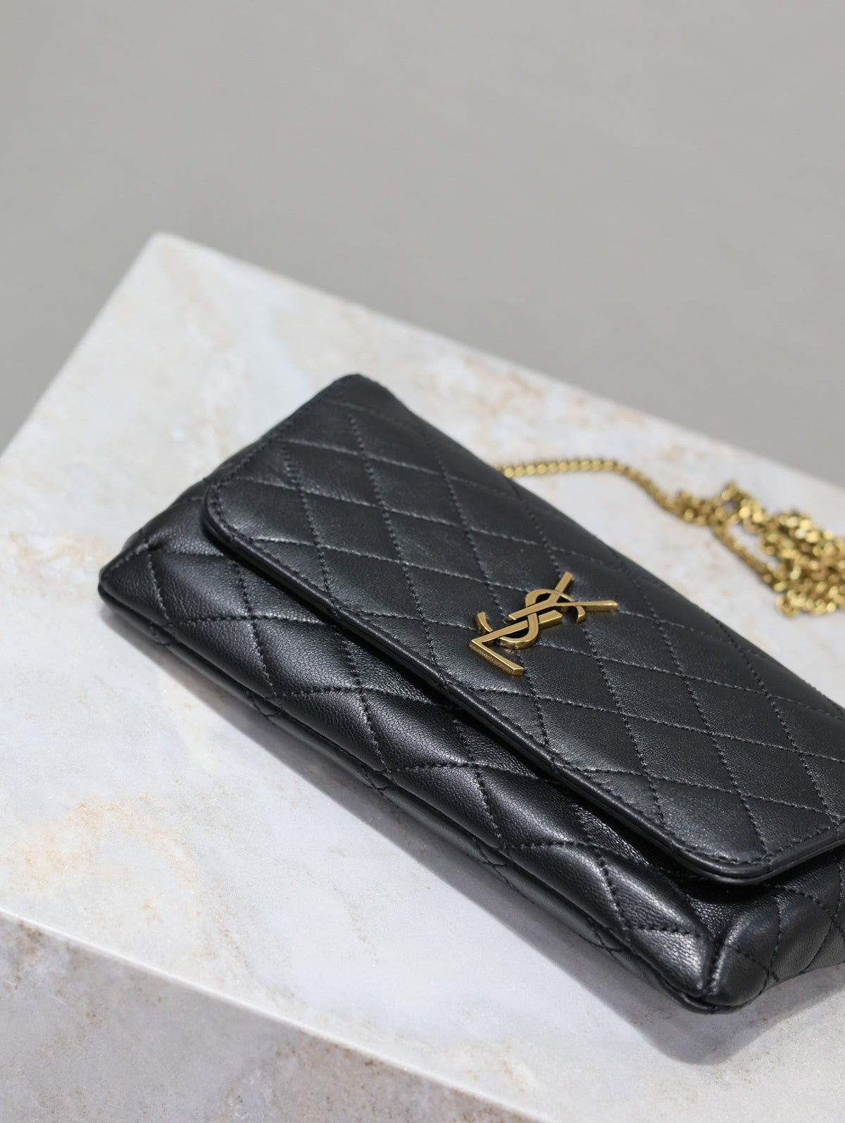 Saint Laurent 25S Saint Laurent Gaby 19 in Black Quilted Calfskin Gold Hardwre Bag