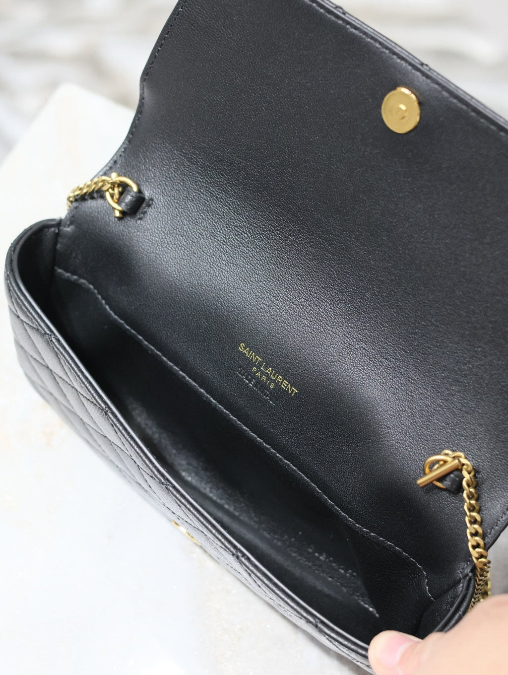 Saint Laurent 25S Saint Laurent Gaby 19 in Black Quilted Calfskin Gold Hardware Bag