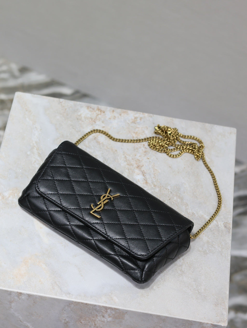 Saint Laurent 25S Saint Laurent Gaby 19 in Black Quilted Calfskin Gold Hardwre Bag