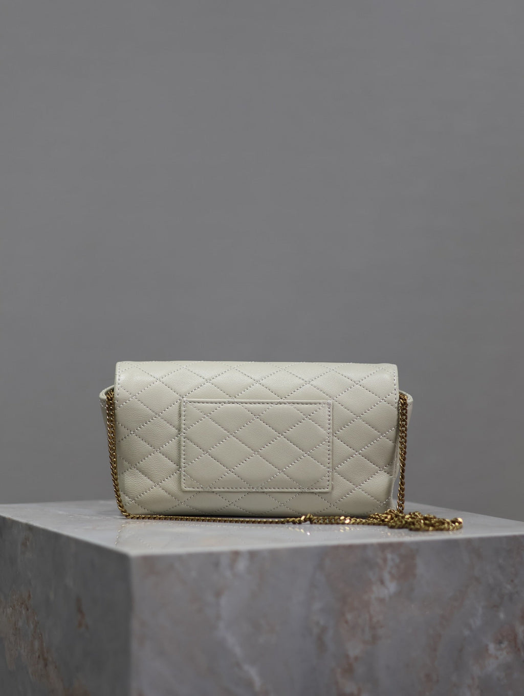 Saint Laurent 25S Saint Laurent Gaby 19 in Blanc Vintage Quilted Calfskin Gold Hardwre Bag