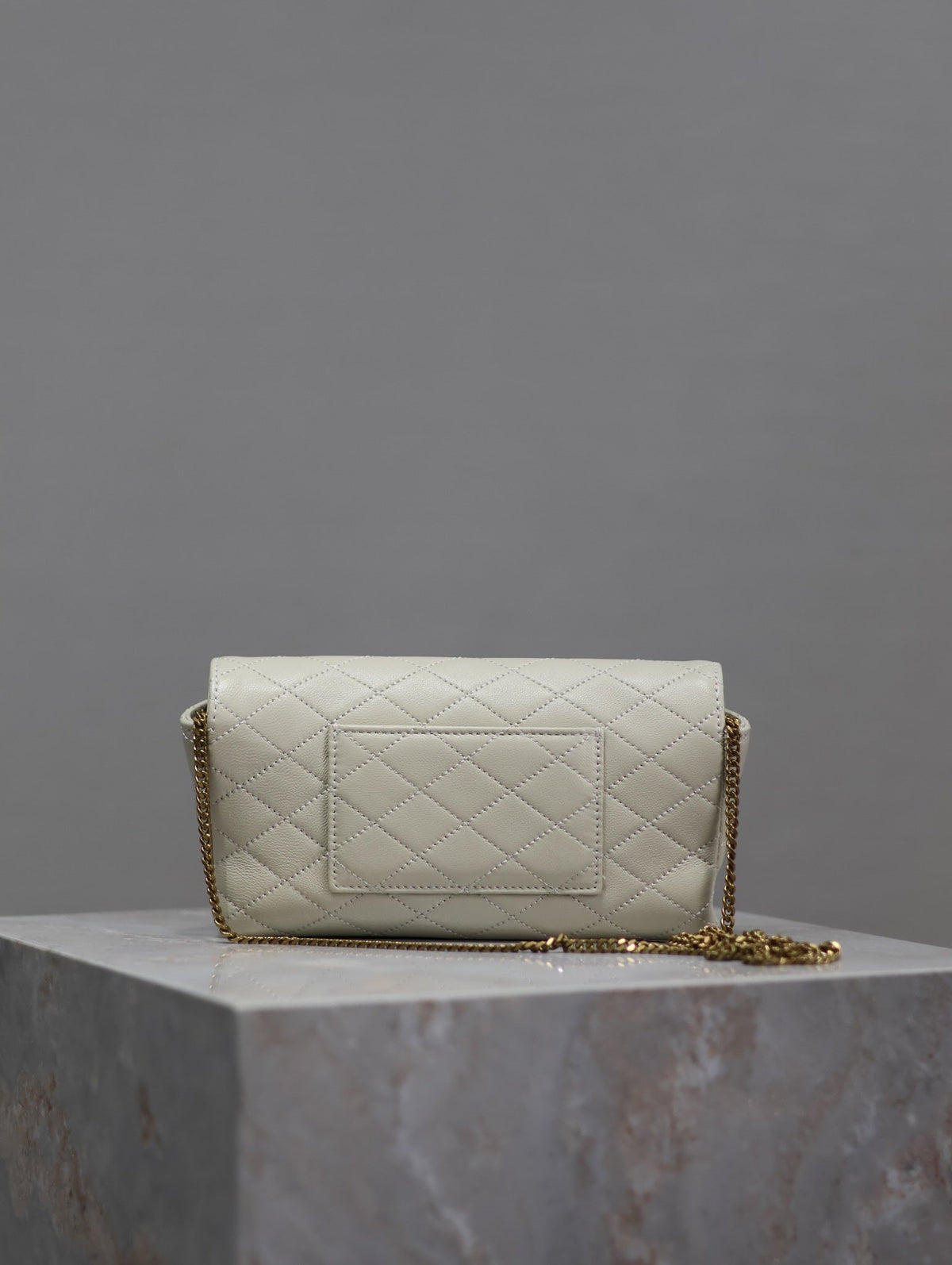 Saint Laurent 25S Saint Laurent Gaby 19 in Blanc Vintage Quilted Calfskin Gold Hardwre Bag