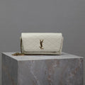 Saint Laurent 25S Saint Laurent Gaby 19 in Blanc Vintage Quilted Calfskin Gold Hardwre Bag