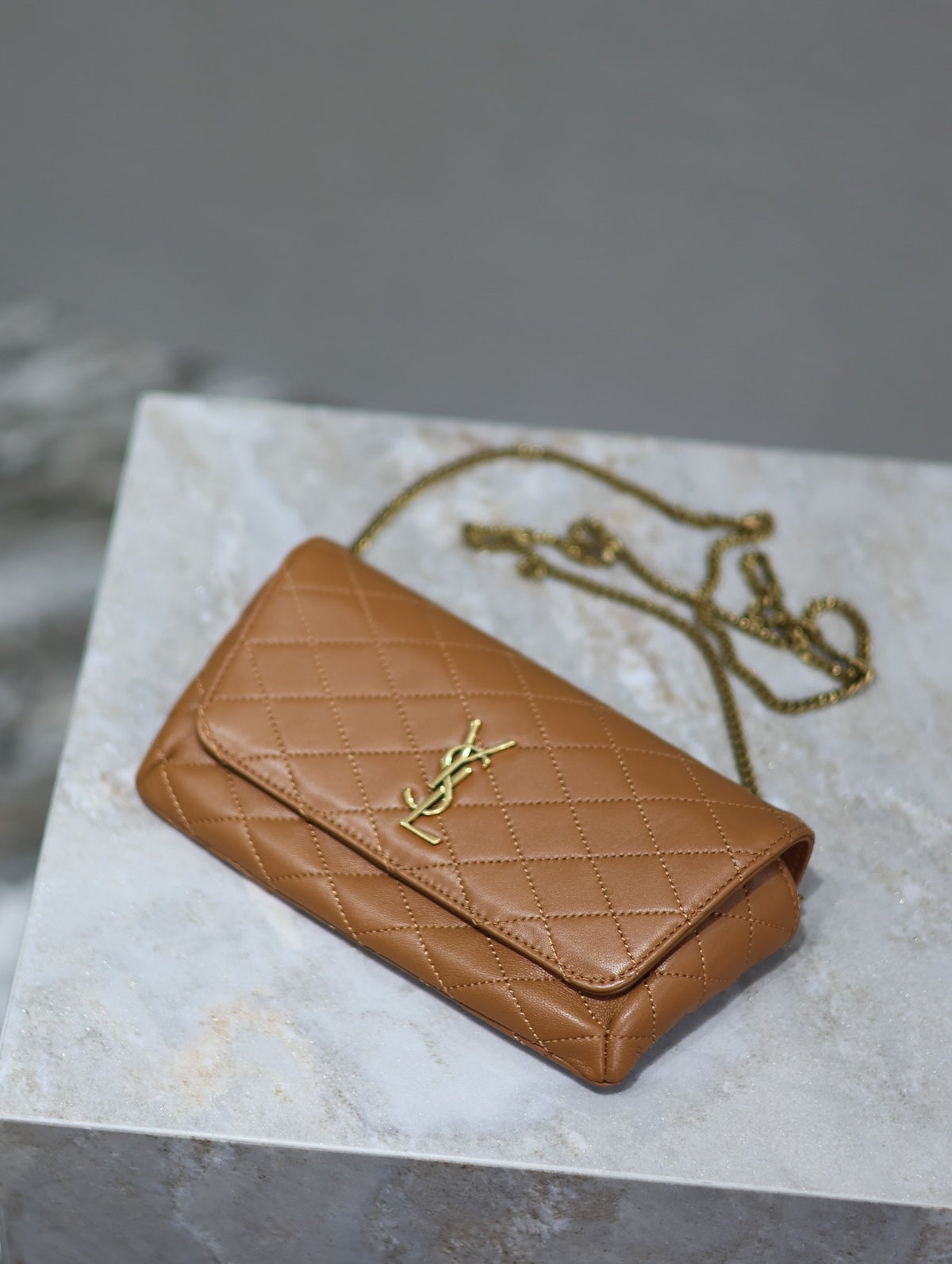Saint Laurent 25S Saint Laurent Gaby 19 in Fox Quilted Calfskin Gold Hardwre Bag