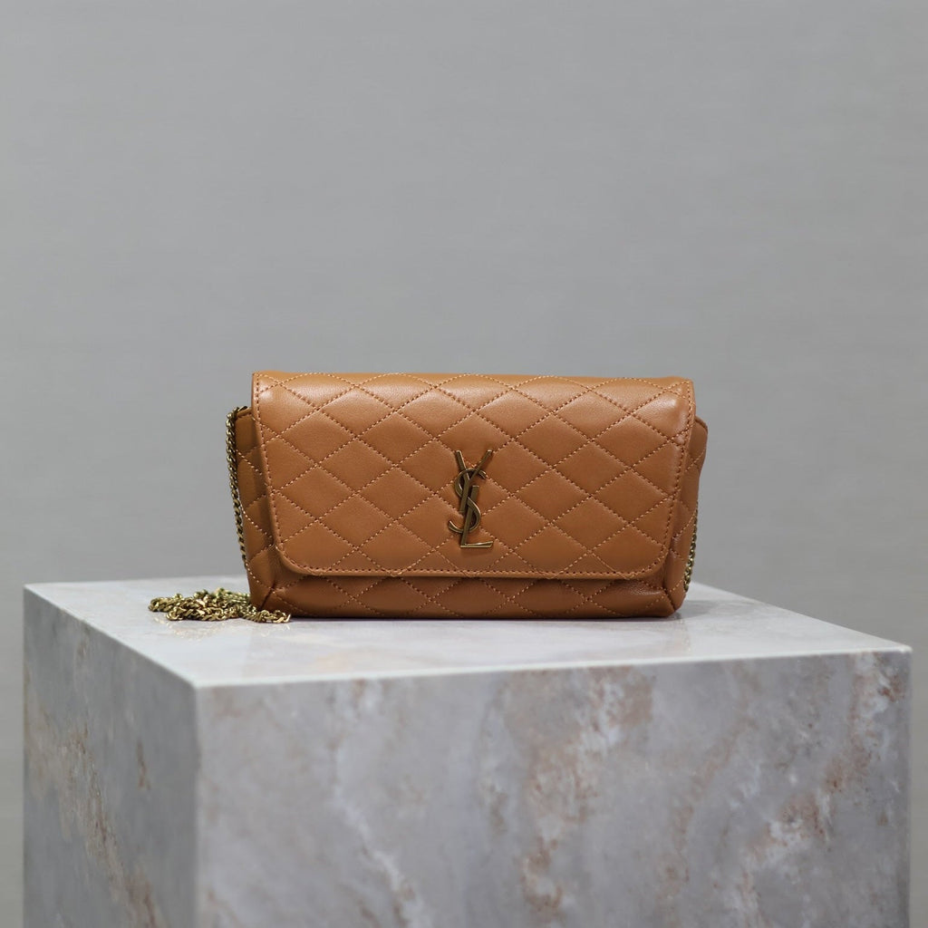Saint Laurent 25S Saint Laurent Gaby 19 in Fox Quilted Calfskin Gold Hardwre Bag