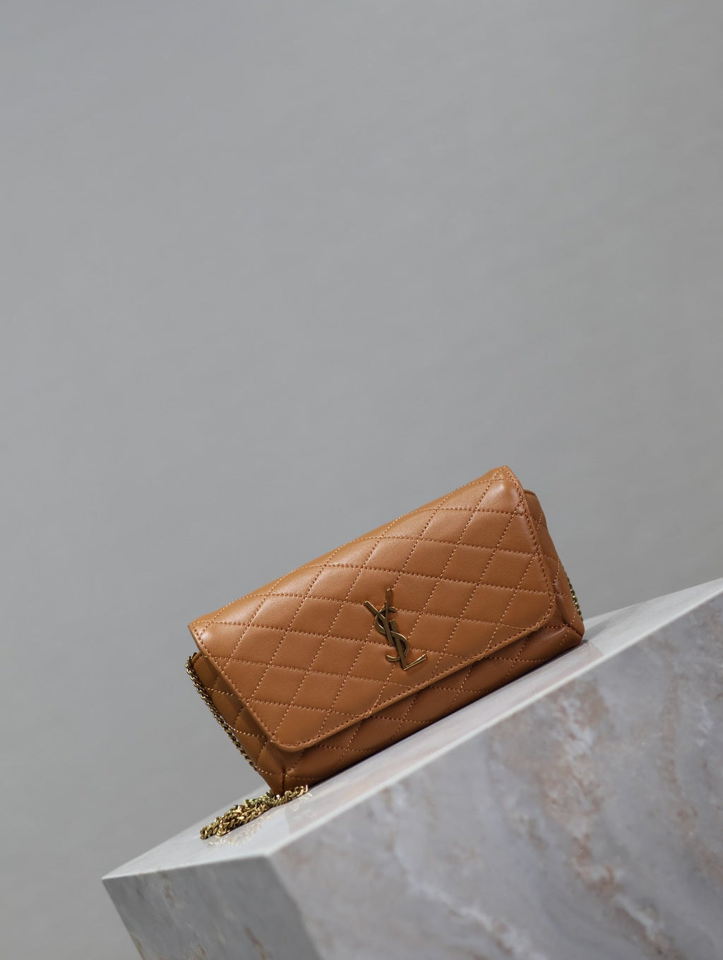 Saint Laurent 25S Saint Laurent Gaby 19 in Fox Quilted Calfskin Gold Hardwre Bag