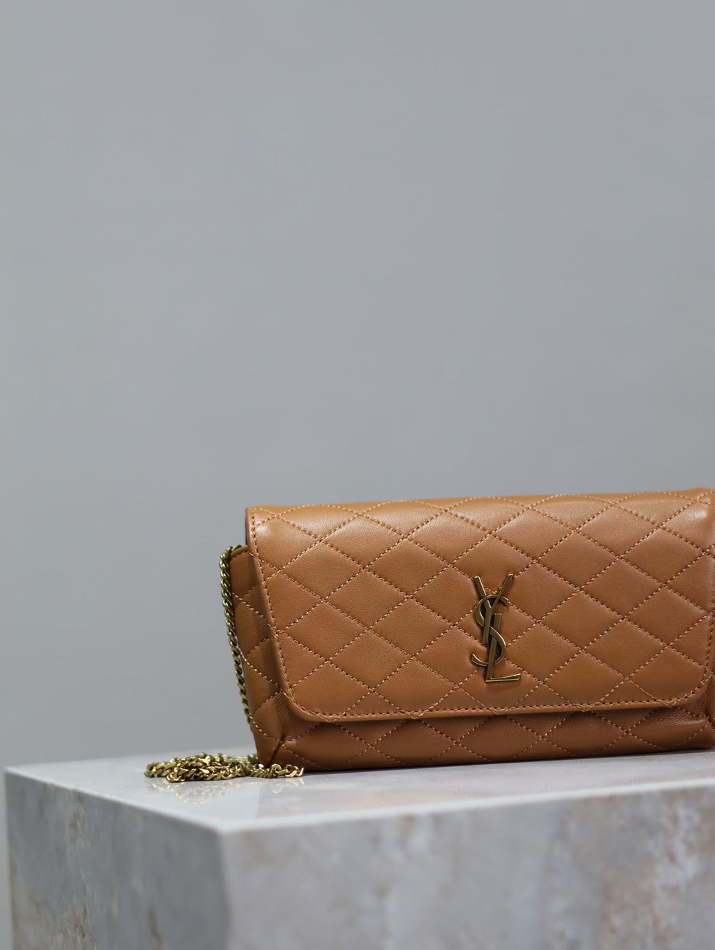 Saint Laurent 25S Saint Laurent Gaby 19 in Fox Quilted Calfskin Gold Hardwre Bag