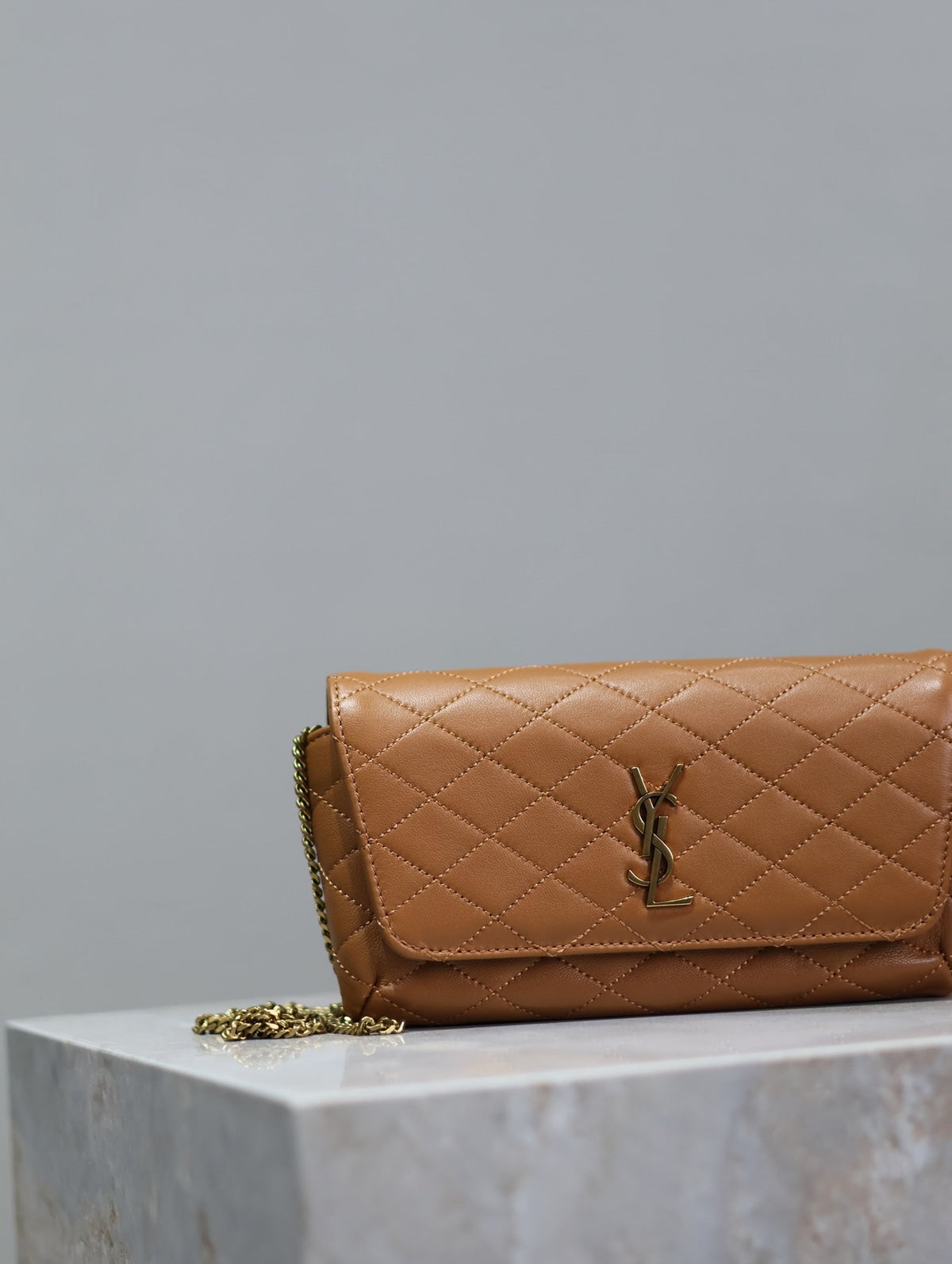 Saint Laurent 25S Saint Laurent Gaby 19 in Fox Quilted Calfskin Gold Hardwre Bag