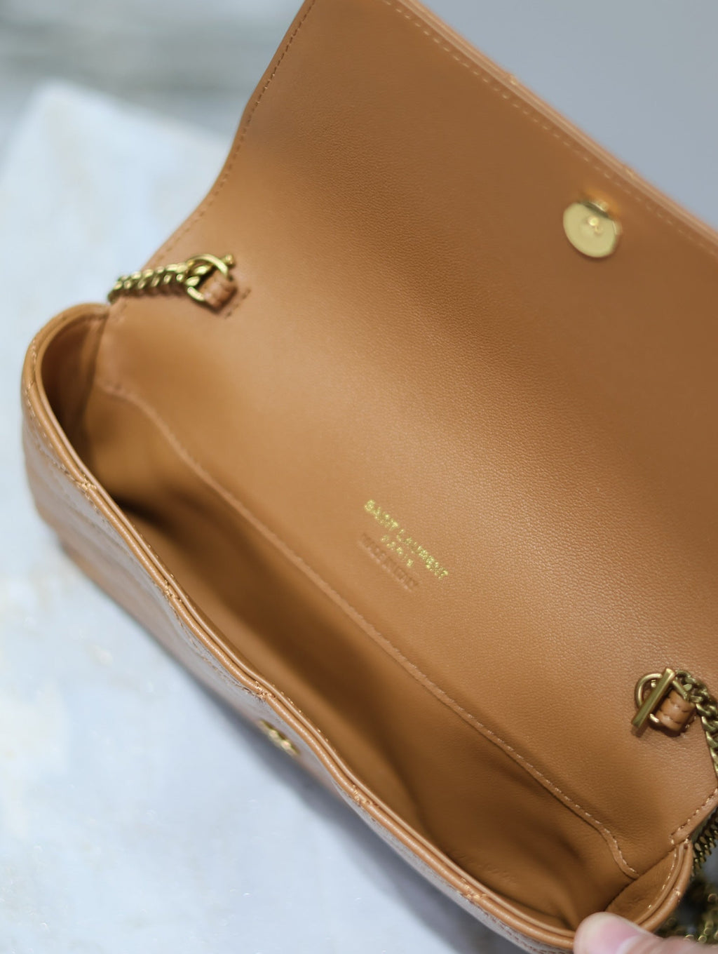 Saint Laurent 25S Saint Laurent Gaby 19 in Fox Quilted Calfskin Gold Hardwre Bag