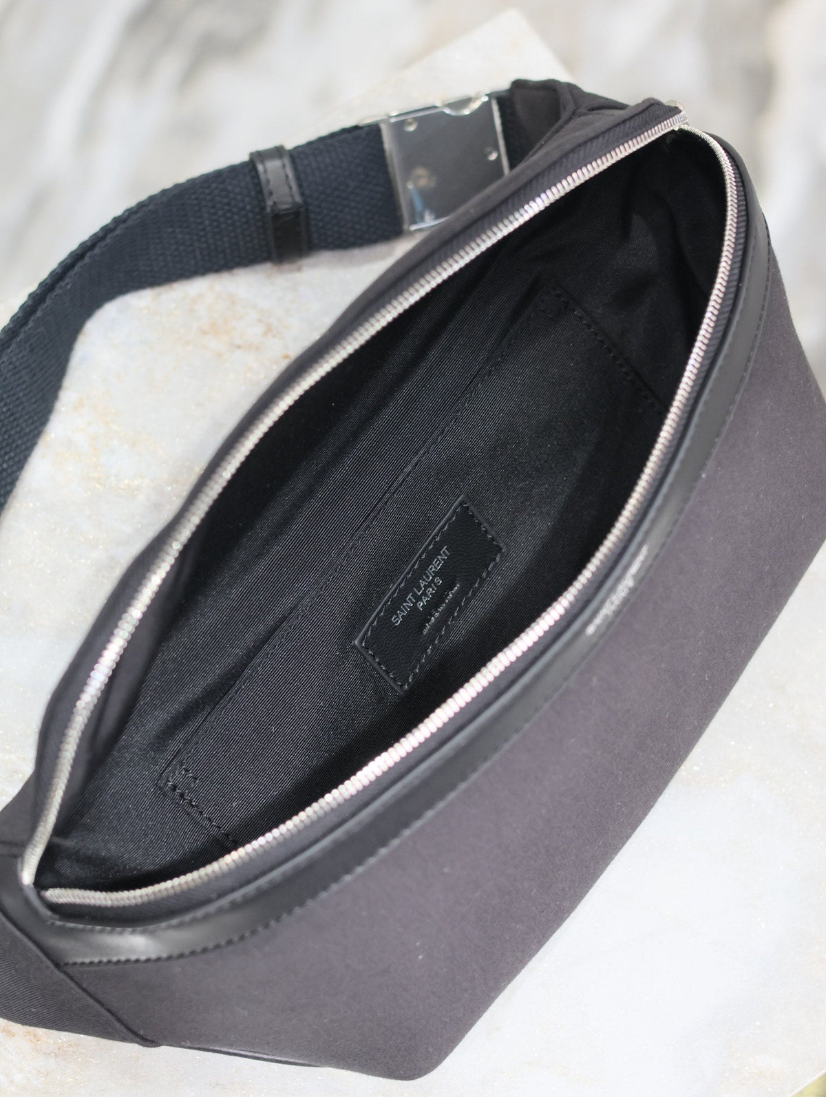 Saint Laurent 25S Classic Crossbody Bag 26 in Black Canvas Silver Hardwre