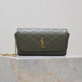 Saint Laurent 25S Saint Laurent Gaby 19 in Dark Olive Quilted Calfskin Gold Hardwre Bag