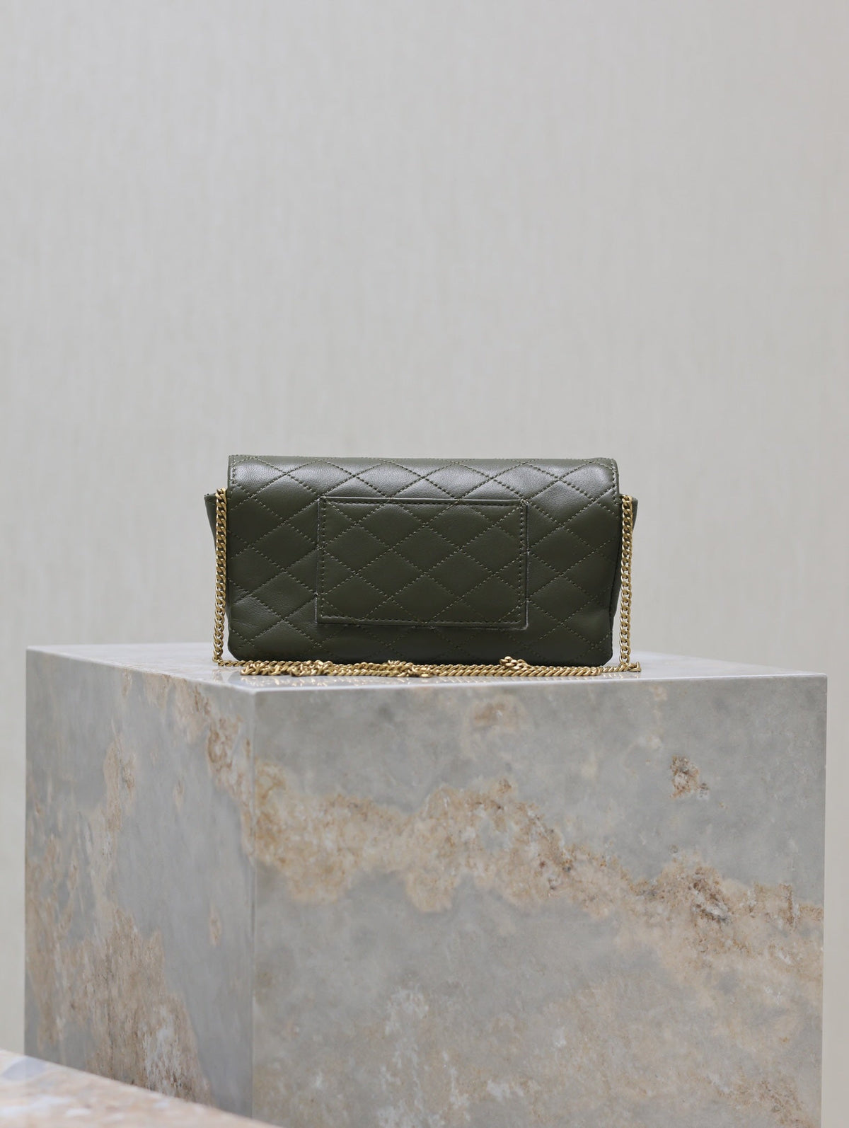 Saint Laurent 25S Saint Laurent Gaby 19 in Dark Olive Quilted Calfskin Gold Hardwre Bag