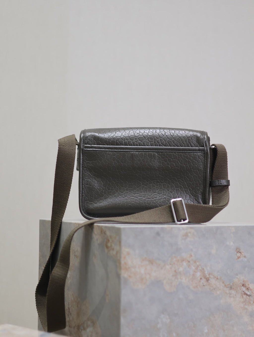 Saint Laurent Niki Baby 22 in Uniform Green Lambskin Silver Logo Bag