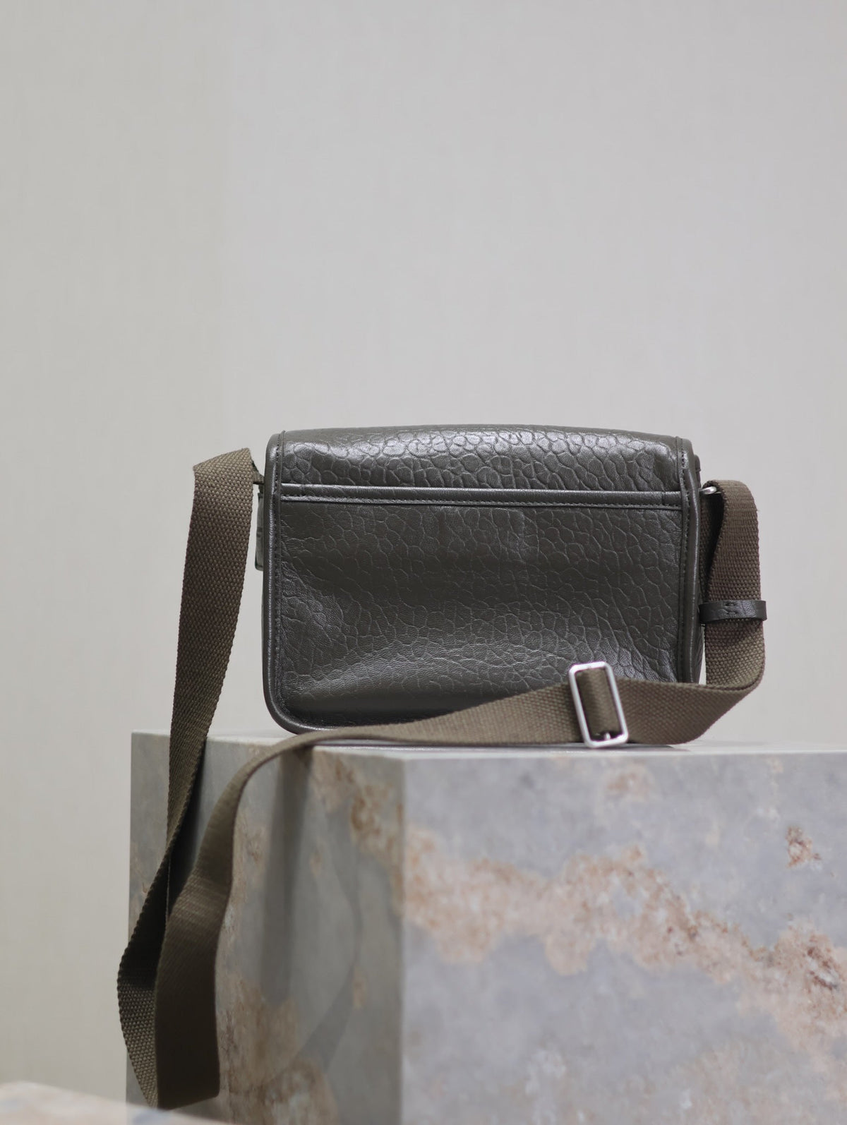 Saint Laurent Niki Baby 22 in Uniform Green Lambskin Silver Logo Bag