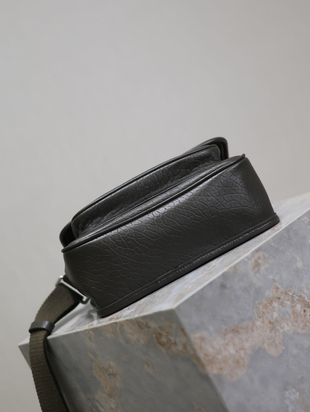 Saint Laurent Niki Baby 22 in Uniform Green Lambskin Silver Logo Bag