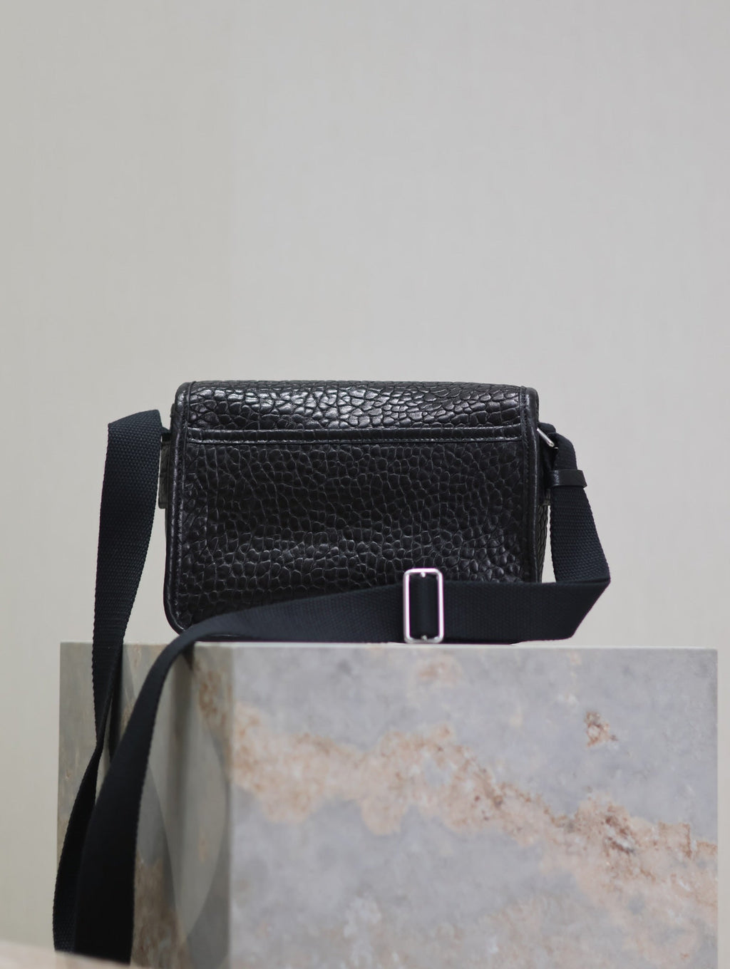 Saint Laurent Niki Baby 22 in Black Elephant Pattern Lambskin Silver Logo Bag