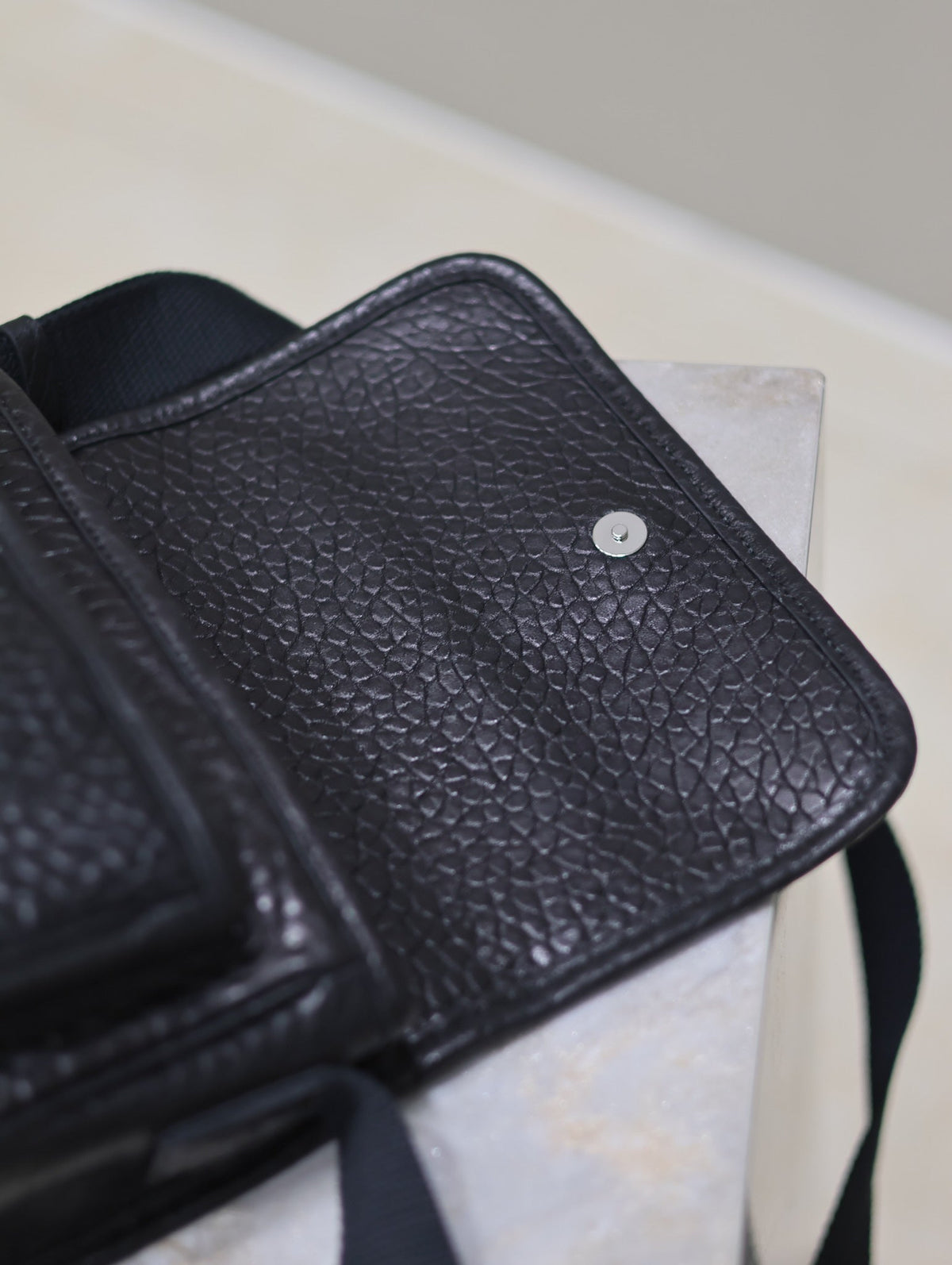 Saint Laurent Niki Baby 22 in Black Elephant Pattern Lambskin Silver Logo Bag