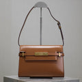 Saint Laurent Manhattan Small 24 in Bronze Brown Calfskin Gold Hardware Bag