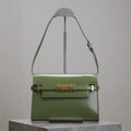 Saint Laurent Manhattan Small 24 in Olive Green Smooth Lambskin Gold Hardware Bag