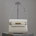 Saint Laurent Manhattan Small 24 in White Smooth Lambskin Gold Hardware Bag
