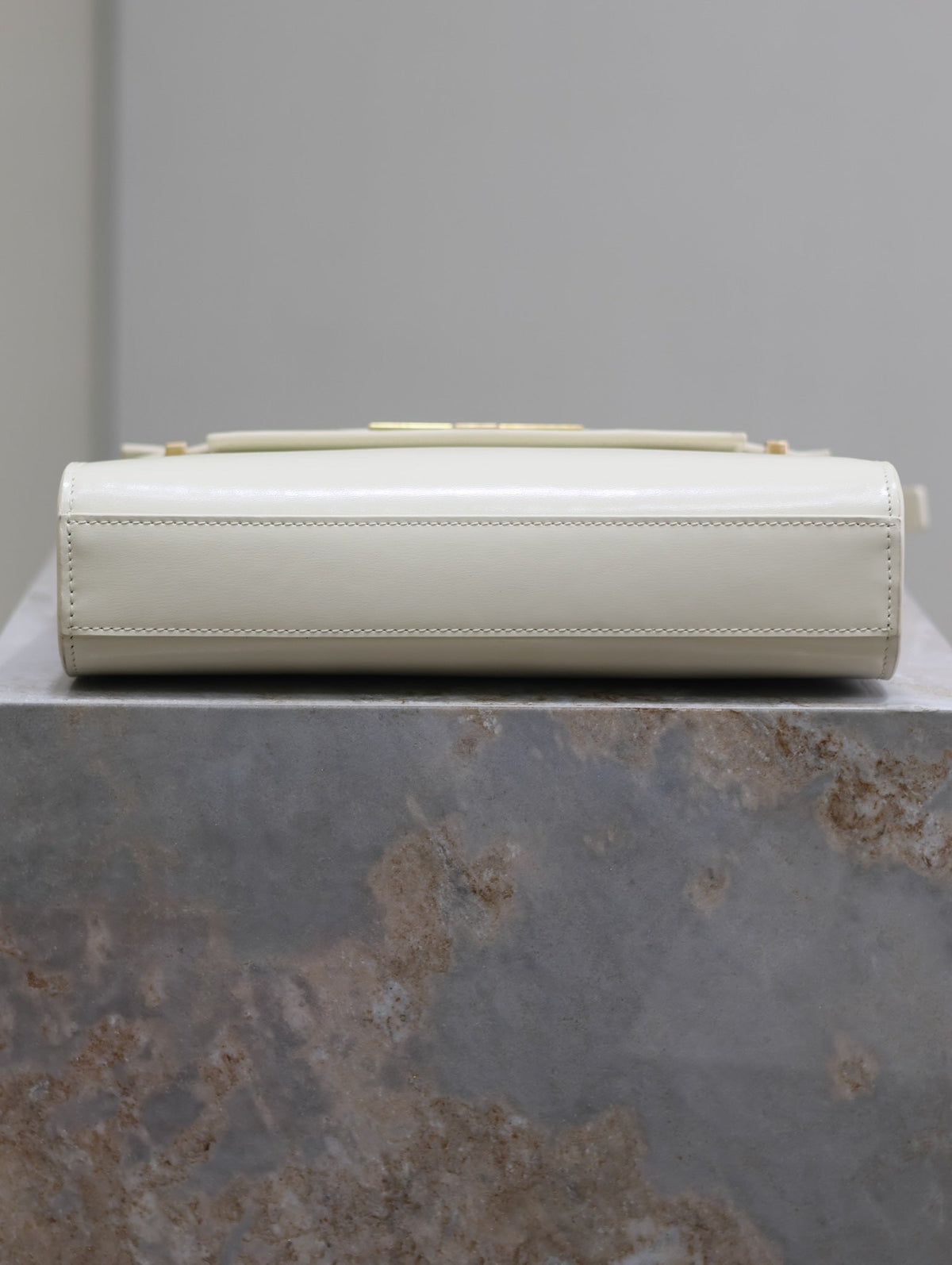 Saint Laurent Manhattan Small 24 in White Smooth Lambskin Gold Hardware Bag