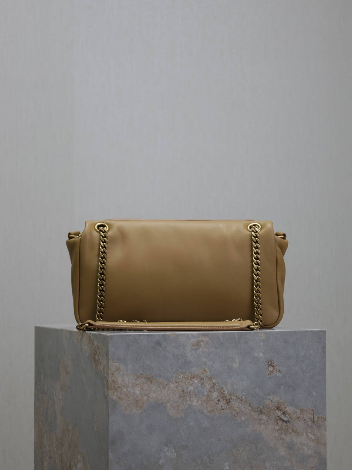 Saint Laurent 25S Calypso Handbag 26 in Light Brown Lambskin Gold Hardwre