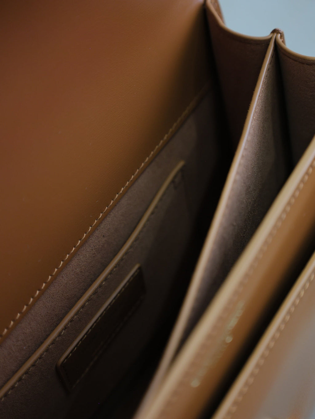 Saint Laurent 25S Sunset Bag 22 in Dark Caramel Calfskin Gold Hardwre