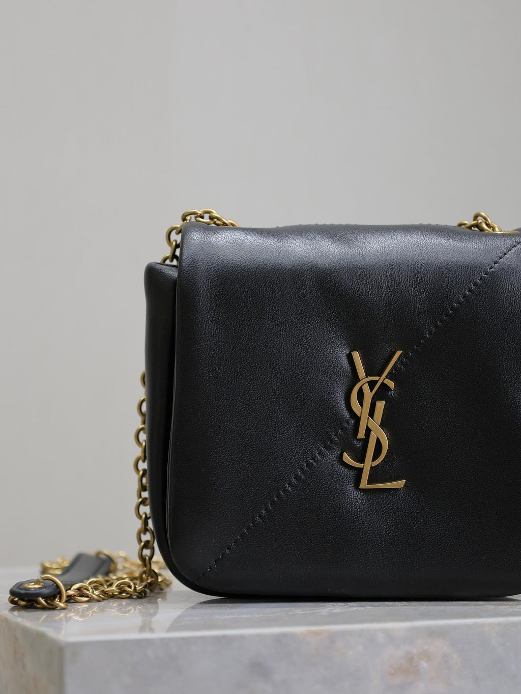 Saint Laurent 25S Jamie Cube 16 in Black Calfskin Bag