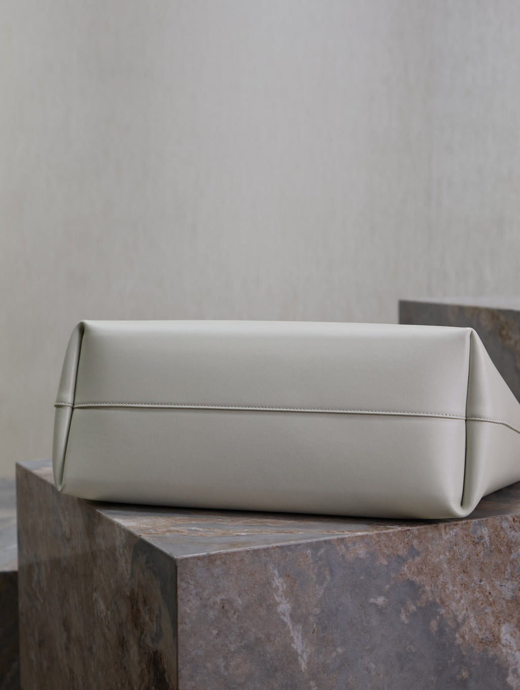 Saint Laurent Shopping Tote Bag 38 in White Calfskin