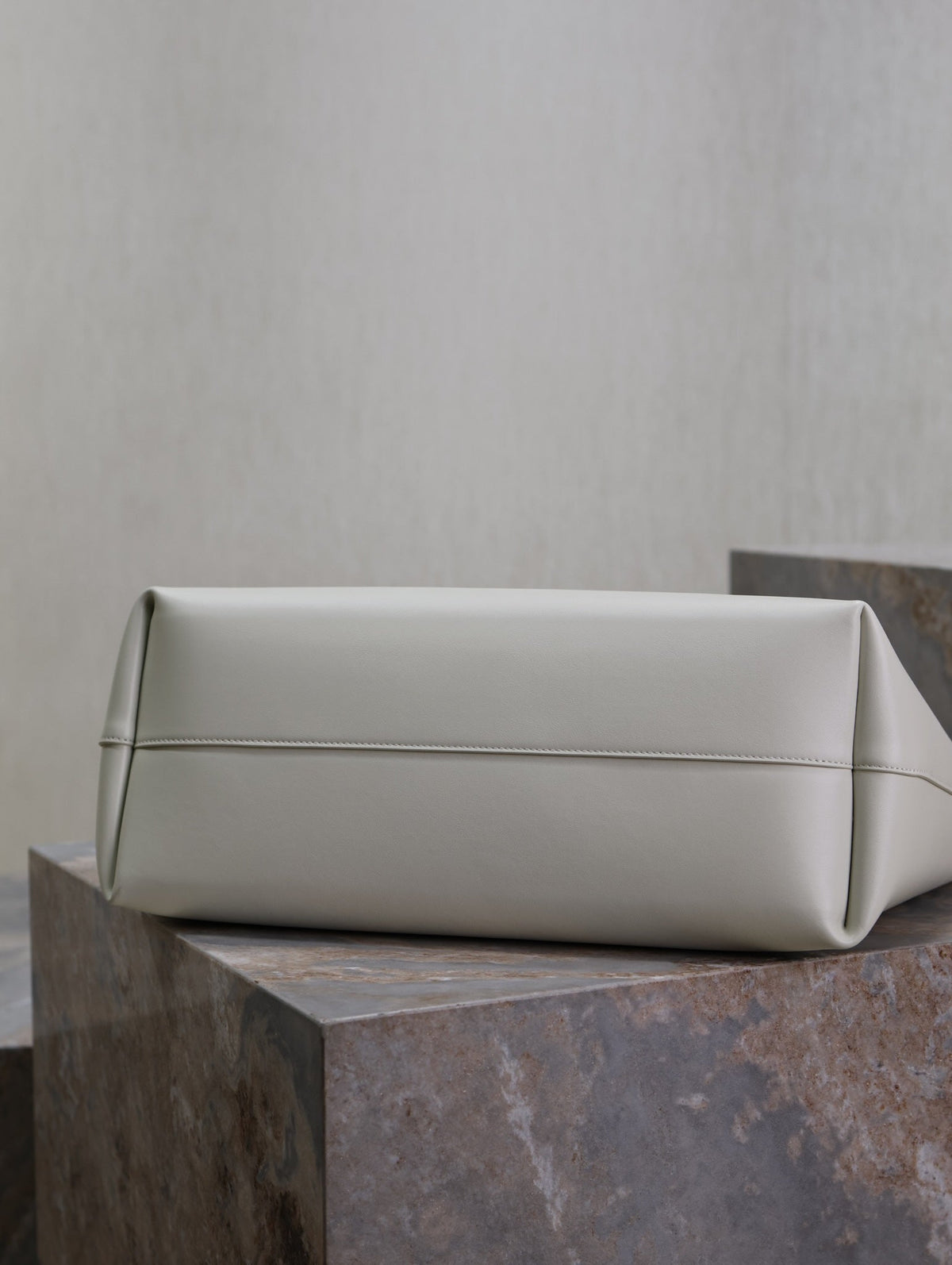 Saint Laurent Shopping Tote Bag 38 in White Calfskin