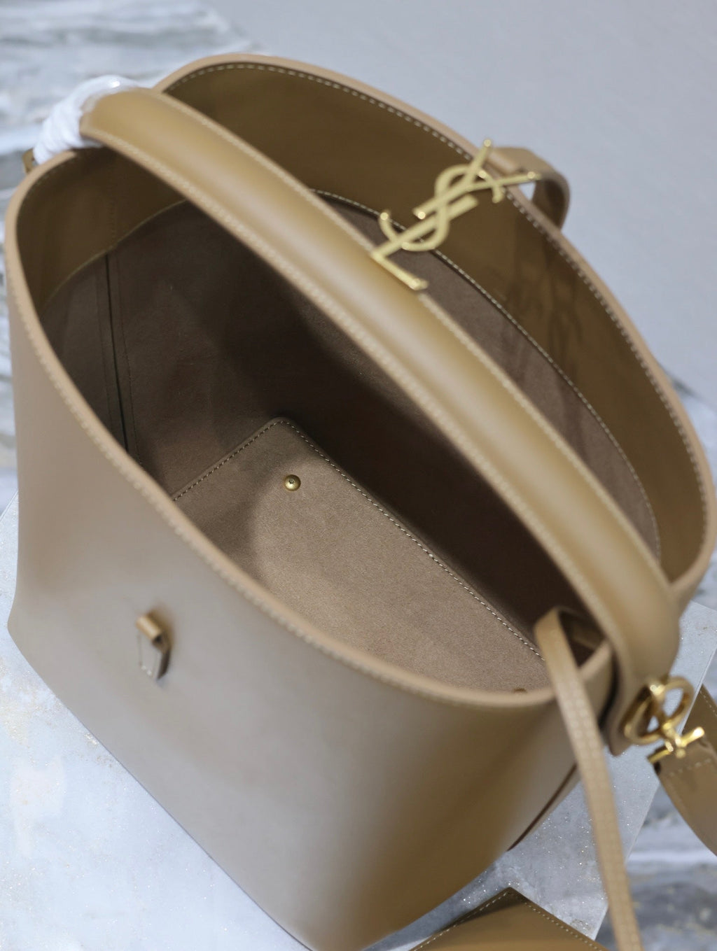 Saint Laurent 25S Le 5 À 7 Bag 26 in Brown Calfskin Gold Hardwre