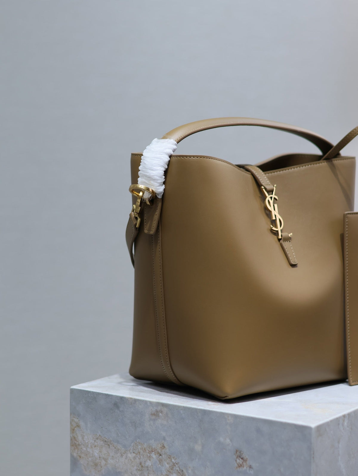 Saint Laurent 25S Le 5 À 7 Bag 26 in Brown Calfskin Gold Hardwre