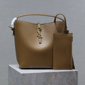 Saint Laurent 25S Le 5 À 7 Bag 26 in Brown Calfskin Gold Hardwre