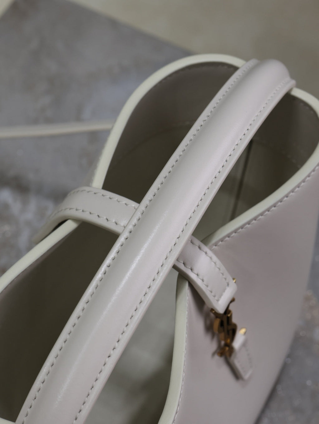 Saint Laurent 25S Le 37 Mini 15 in Dusty Gray Calfskin Gold Hardwre Bag