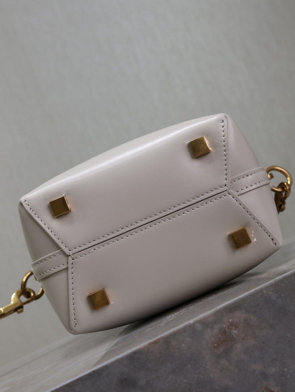 Saint Laurent 25S Le 37 Mini 15 in Dusty Gray Calfskin Gold Hardwre Bag