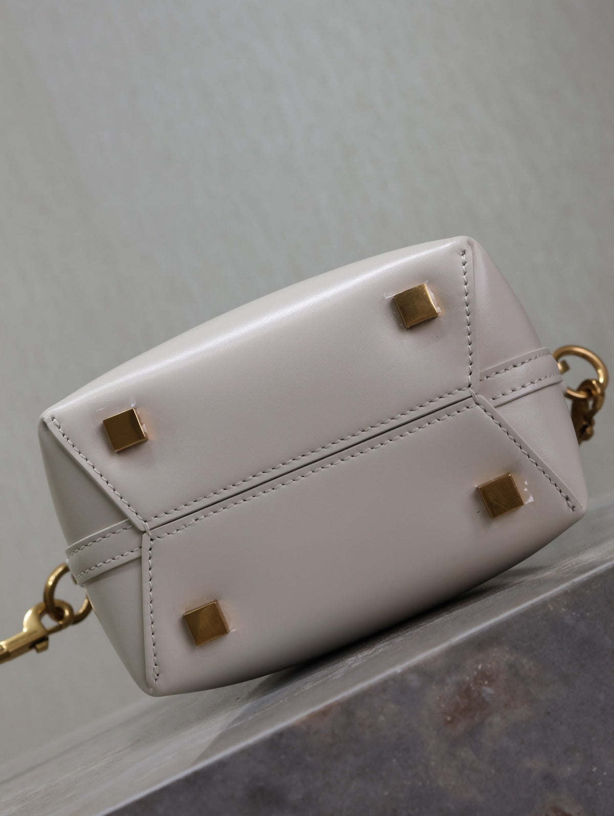 Saint Laurent 25S Le 37 Mini 15 in Dusty Gray Calfskin Gold Hardwre Bag